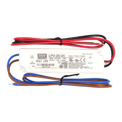 Импульсный источник питания MeanWell LPV-20-24 Rohs AC/DC Импульсный источник питания MeanWell LPV-20-24 Rohs AC/DC