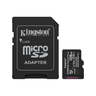 Карта памяти Kingston microSD 128GB C10 UHS-I A1 V10 R150MB/s + SD Карта памяти Kingston microSD 128GB C10 UHS-I A1 V10 R150MB/s + SD