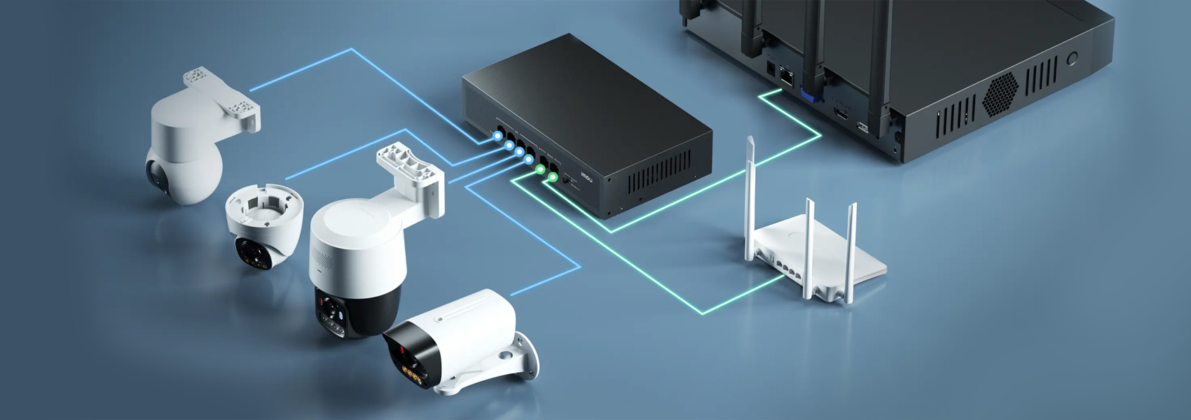 8-портовый неуправляемый PoE коммутатор Imou SF110P